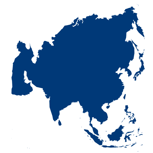 Icon of a map of Asia – Asian continent