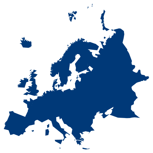 Europa - stilisierte Karte als Symbol für europäische Logistik und Zollabwicklung