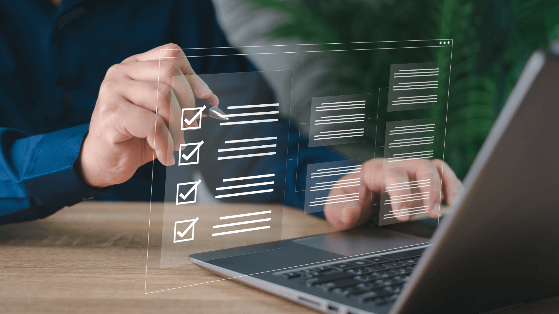 Digital checklist on a laptop for clear preparation of customs documents for your move to the USA.