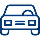 Icon Auto – Symbol für eingeschränkten Transport von Fahrzeugen