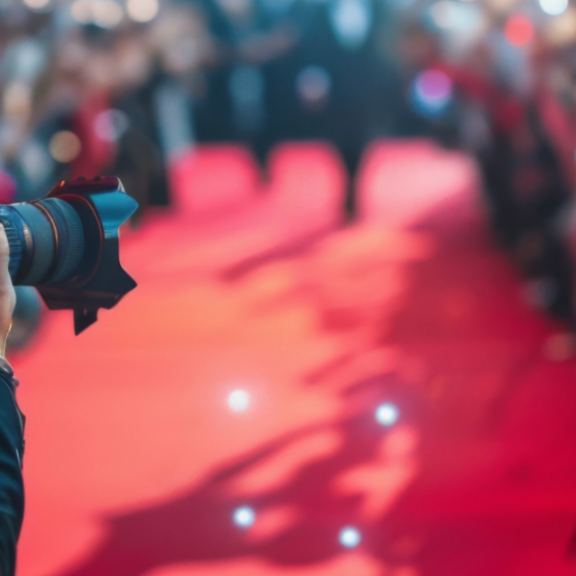 Fotografen fotografieren Prominente auf dem roten Teppich – VIP-Umzug für prominente Persönlichkeiten