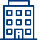 Icon eines Gebäudes als Symbol für den richtigen Anbieter wählen