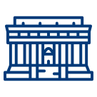 Icon zum Thema Auswandern nach USA – Symbol für Hauptstadt Washington, D.C. mit klassischem Regierungsgebäude