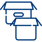 Symbol eines offenen Umzugskartons – Umzugsplanung von A bis Z